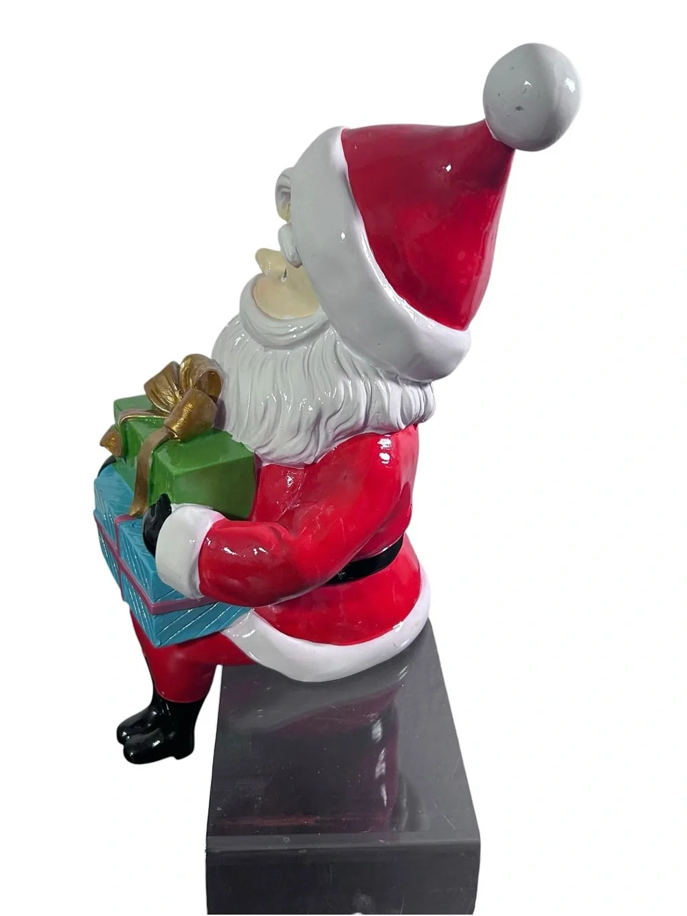 Vintage Kitschy Santa Shelf Sitter Christmas Mantle Decor Novelty Retro Whimsy